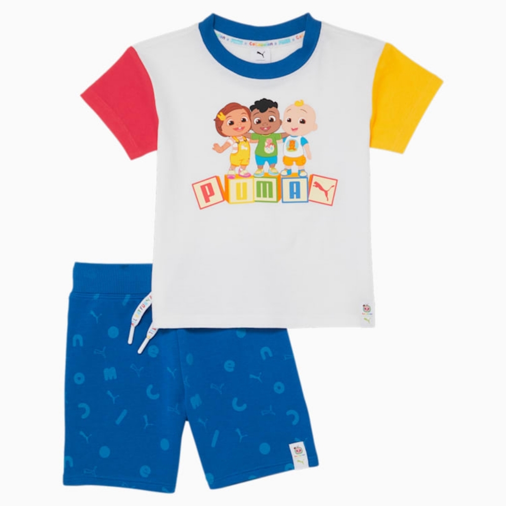 PUMA x COCOMELON Toddler Baby Kid Two-Piece Set Shorts and Shirt